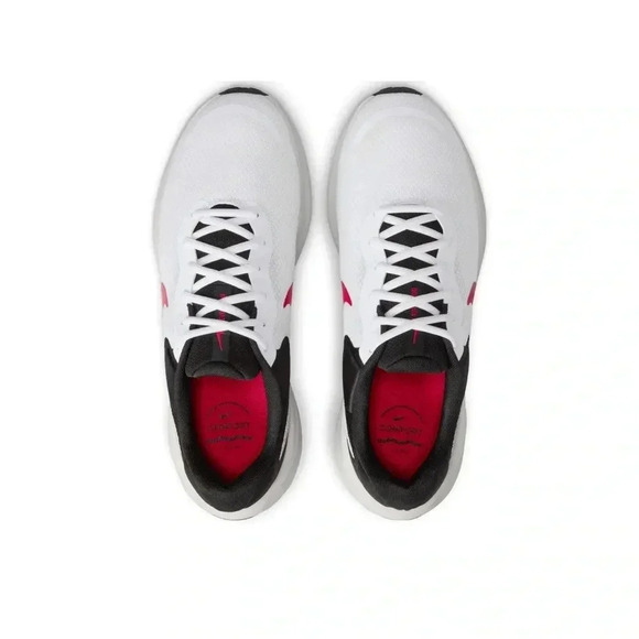 New Nike Revolution 7 Men's Road Running Shoes White/FIRE RED-Black Size 12.5 - Picture 7 of 16